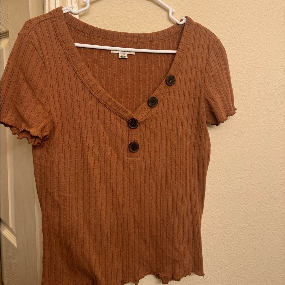 American Eagle , medium brown crop top